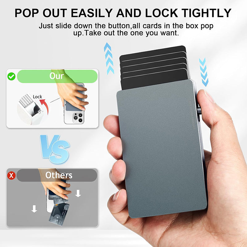 RFID Blocking Aluminum Wallet - Minimalist Card Holder